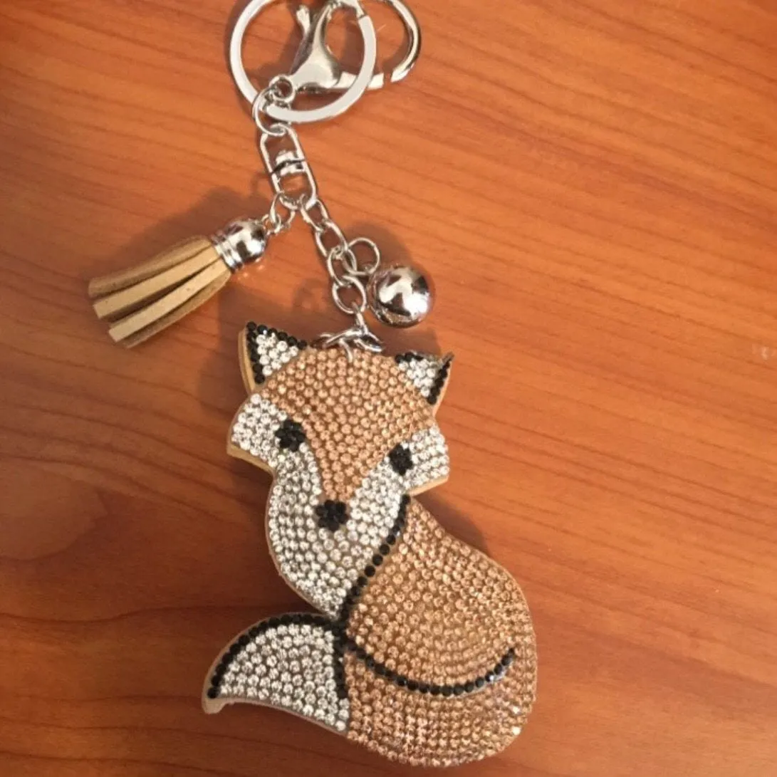 * KeyChain / Bag Charm: Fox ~ Sparkle ~ Tawny 🦊