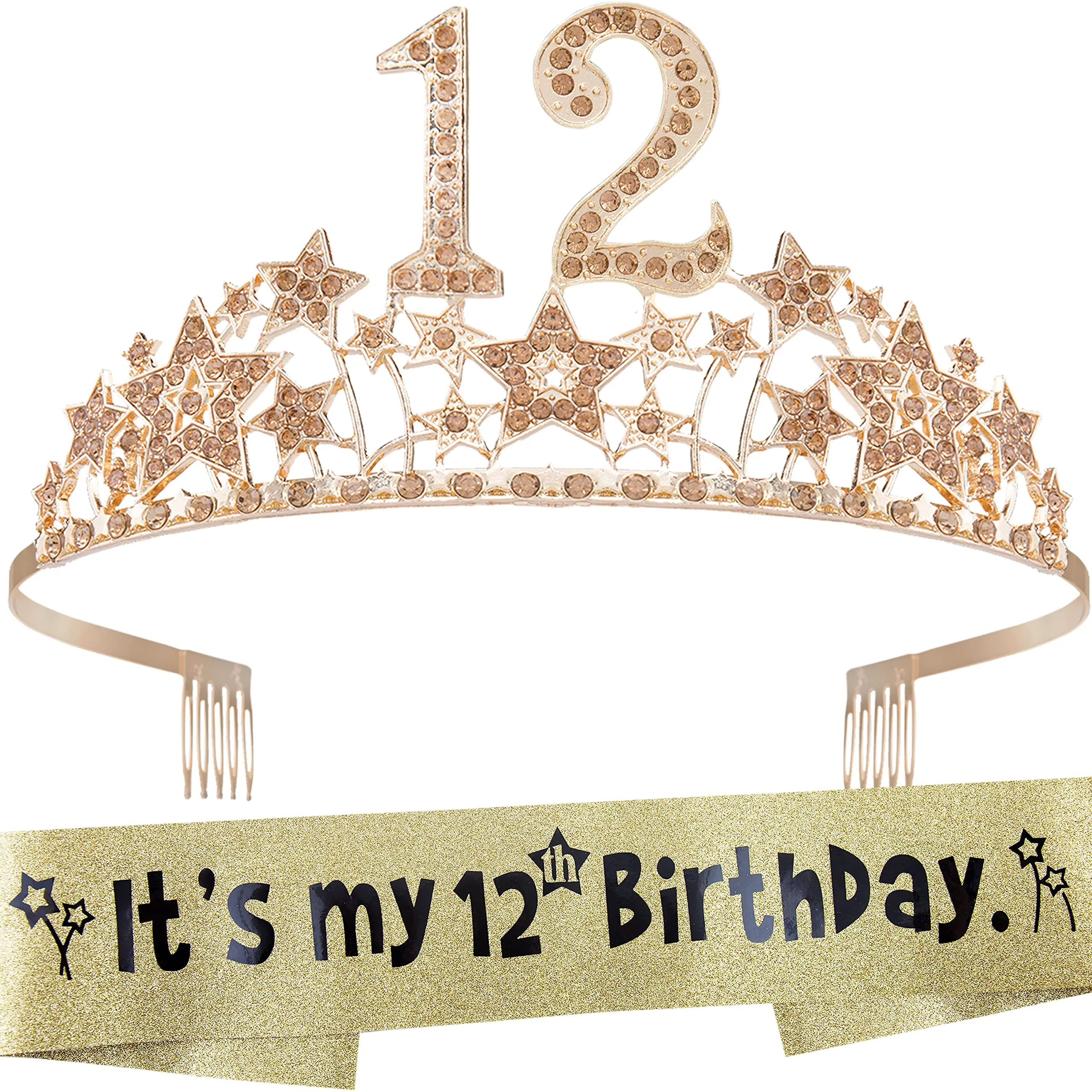 12th Birthday Gifts for Girls, 12th Birthday Tiara and Sash, 12th Birthday Decorations