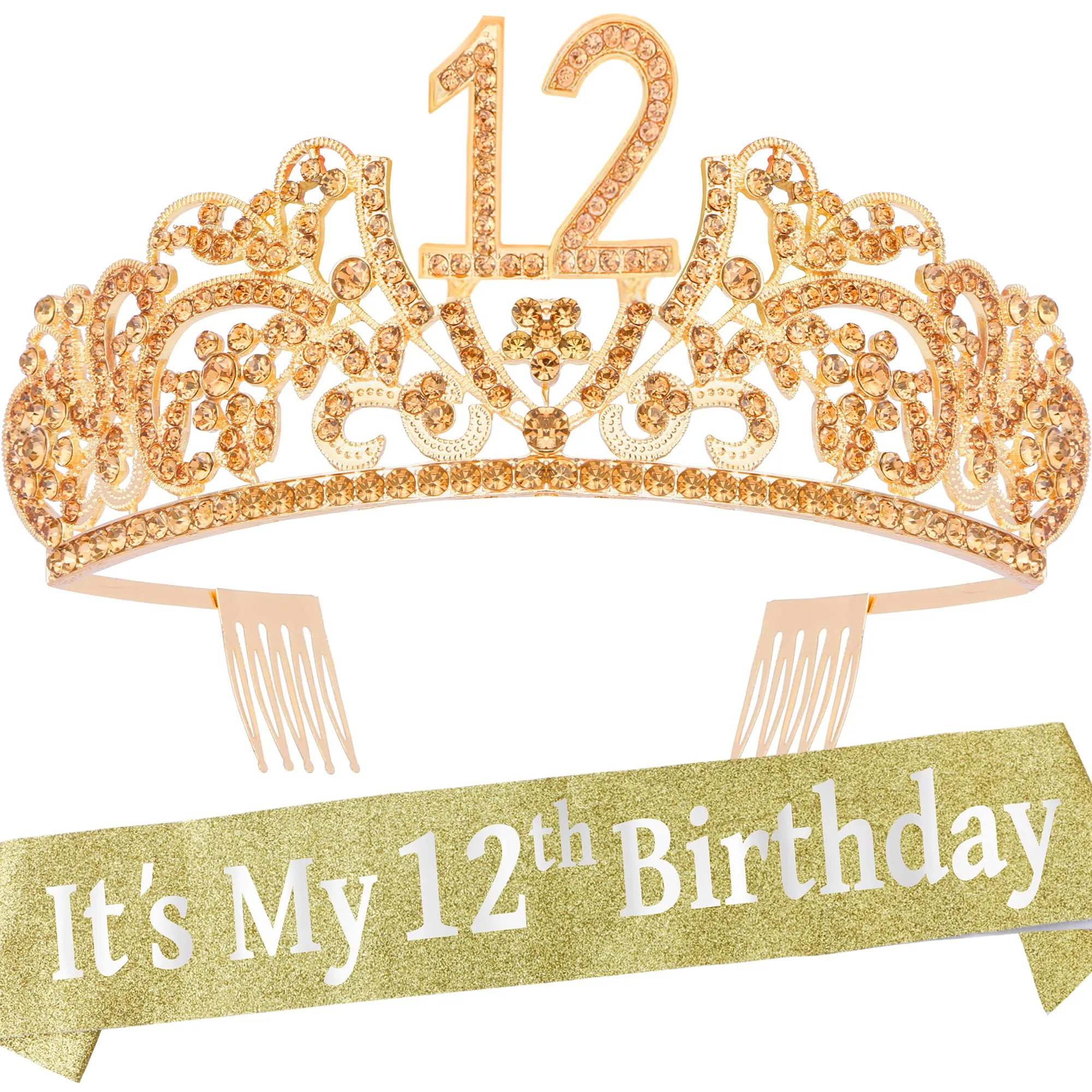 12th Birthday Gifts for Girls, 12th Birthday Tiara and Sash, 12th Birthday Decorations