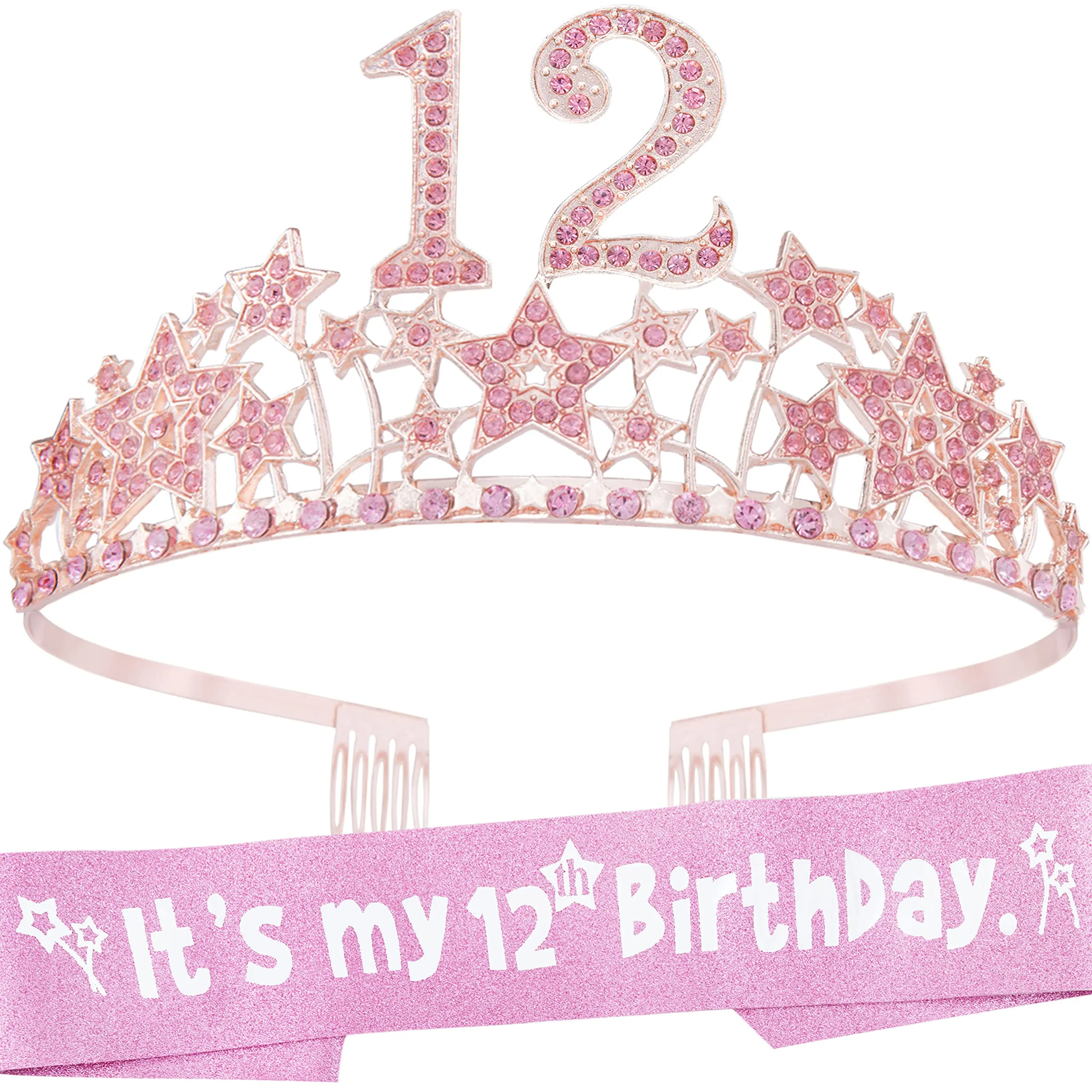 12th Birthday Gifts for Girls, 12th Birthday Tiara and Sash, 12th Birthday Decorations