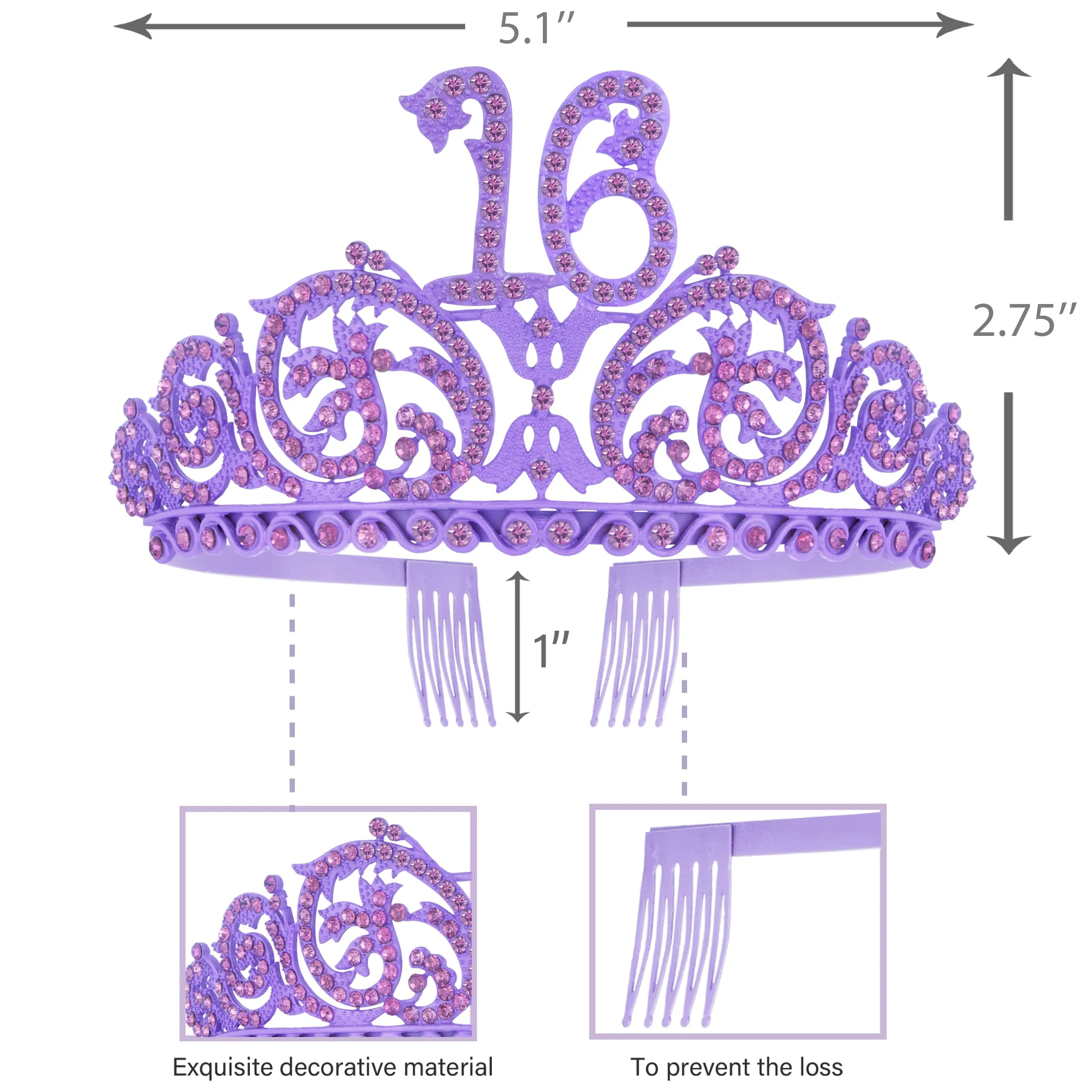 16th Birthday, 16th Birthday Gifts for Girls, 16th Birthday Crown, 16th Birthday