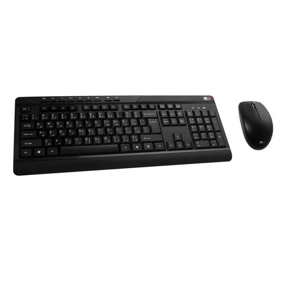 2B KB443 Wireless Keyboard   Mouse Combo English & Arabic