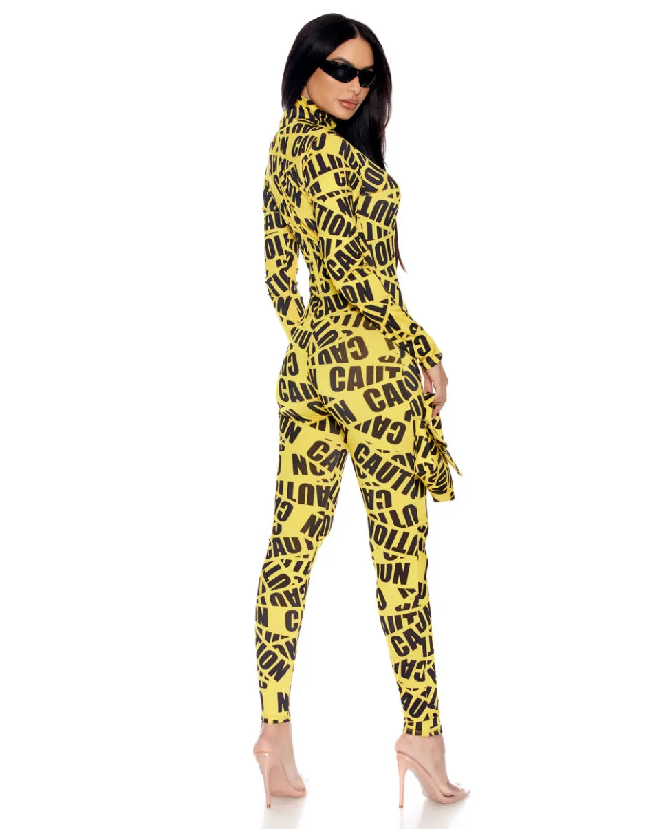 3pc Caution Catsuit