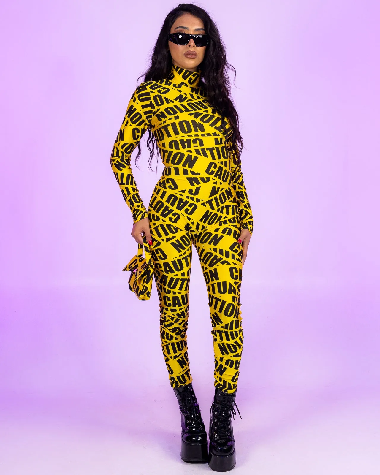 3pc Caution Catsuit