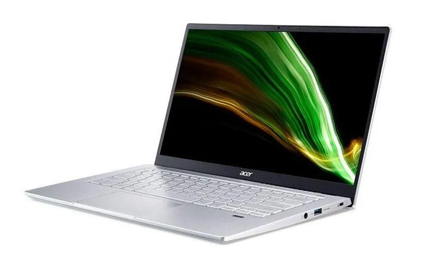 ACER Swift 3 SF314-43-R4CP Laptop (Pure Silver) | 14" FHD | Ryzen  5 5500U | 8GB DDR4 | 512 GB SSD | AMD RADEON | WIN10 MS Office Home & Studen with Free Acer Entry Run Rate Backpack