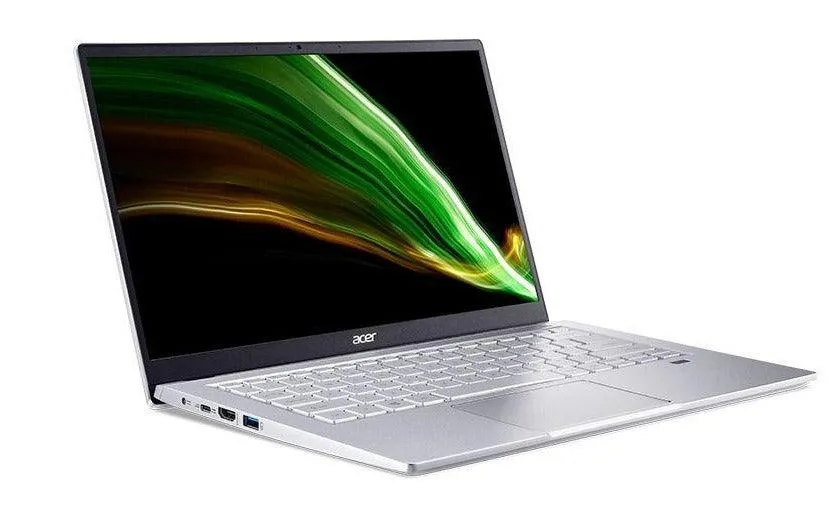 ACER Swift 3 SF314-43-R4CP Laptop (Pure Silver) | 14" FHD | Ryzen  5 5500U | 8GB DDR4 | 512 GB SSD | AMD RADEON | WIN10 MS Office Home & Studen with Free Acer Entry Run Rate Backpack