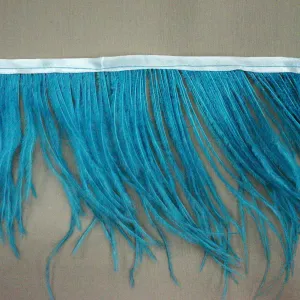 Aqua Blue Ostrich Feather Trim 2 PLY (Copy)