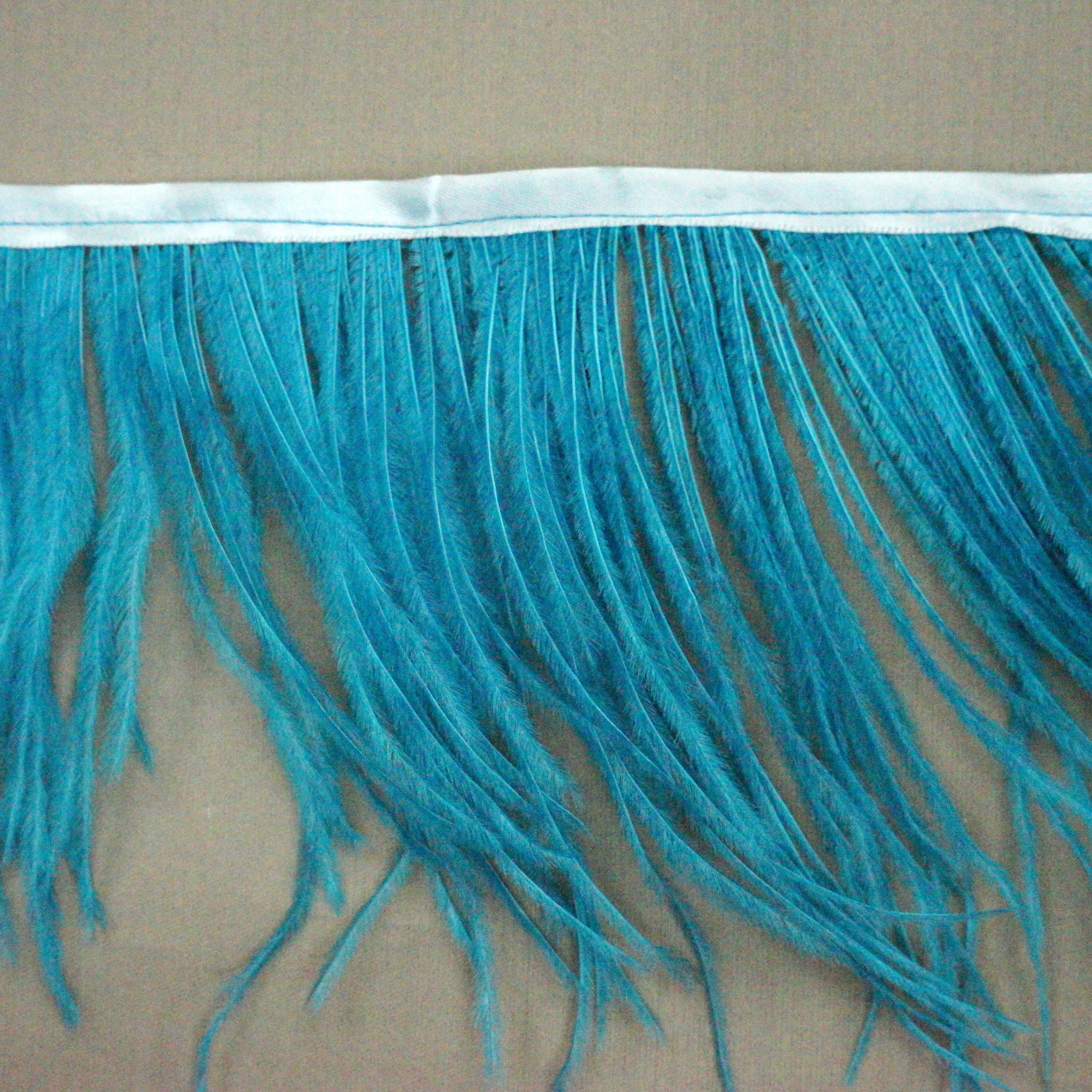 Aqua Blue Ostrich Feather Trim 2 PLY (Copy)