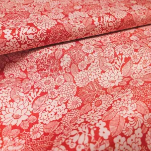 Arthurs Garden, Red Dahlia designed by Liberty Fabrics