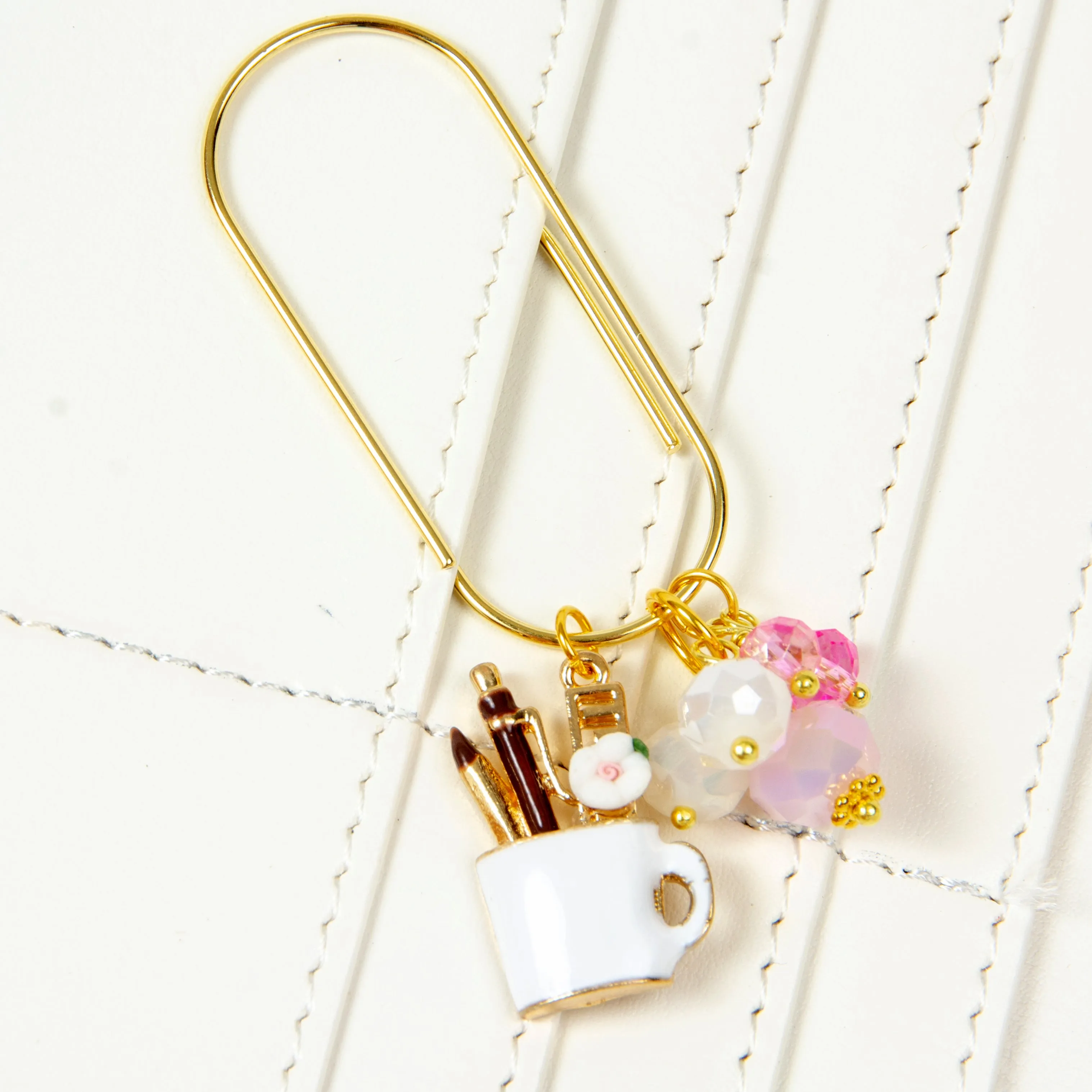 Artist's Coffee Cup Dangle Clip or Charm