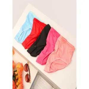 Assorted Color Super Soft Cotton Bikini Panties (PACK OF 5)