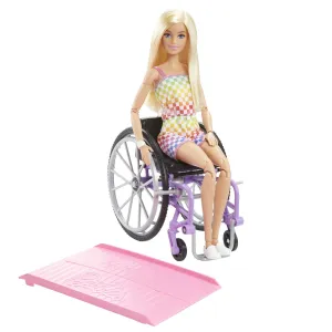 Barbie Doll With Wheelchair And Ramp, Blonde, Barbie Fashionistas