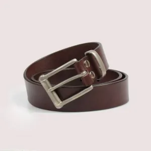 Barnes & Moore Garrison Belt - Russet/Nickel