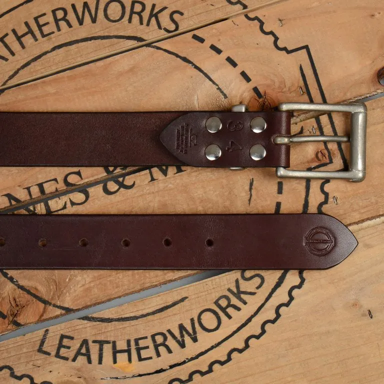 Barnes & Moore Garrison Belt - Russet/Nickel