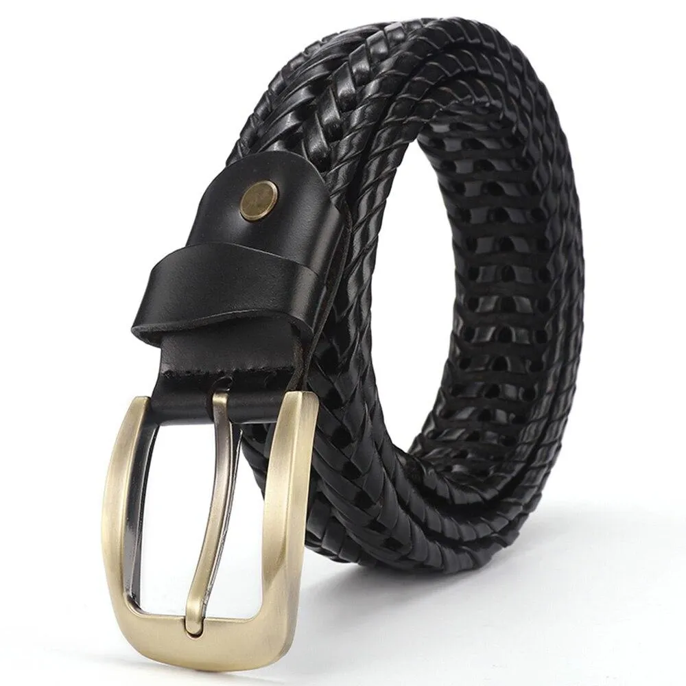 Bernardo Braided Leather Belt