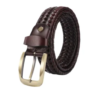 Bernardo Braided Leather Belt