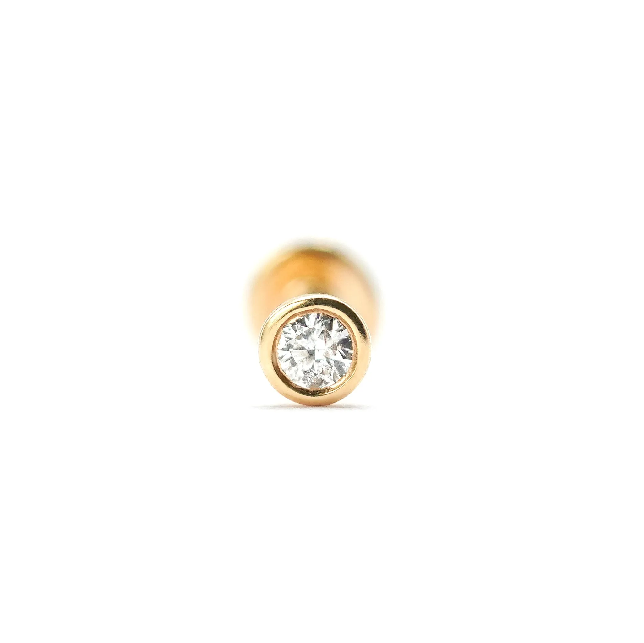 Bezel Diamond Stud (Single)