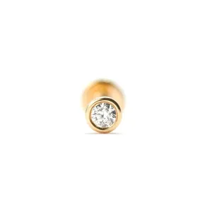 Bezel Diamond Stud (Single)