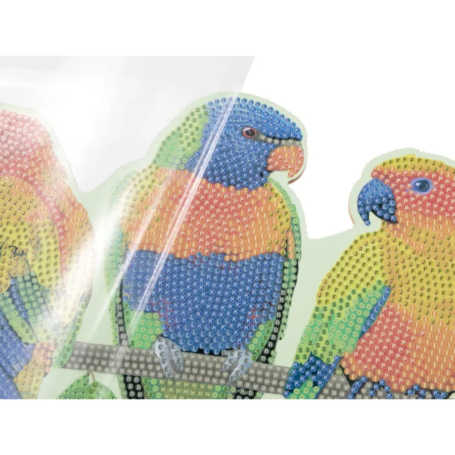 CA-HD02KT: Crystal Art hanging Wall Decoration - Parrot Paradise