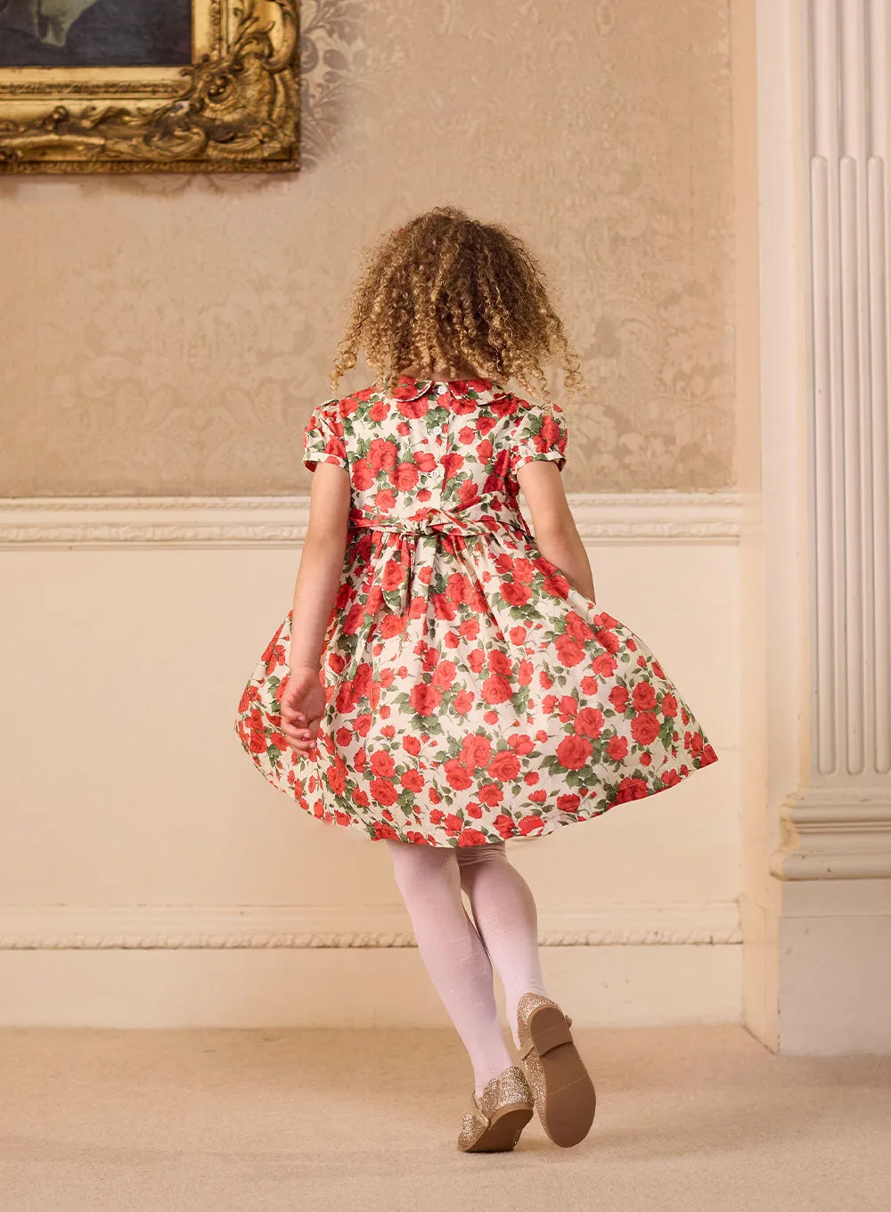 Carline Rose Smocked Party Dress