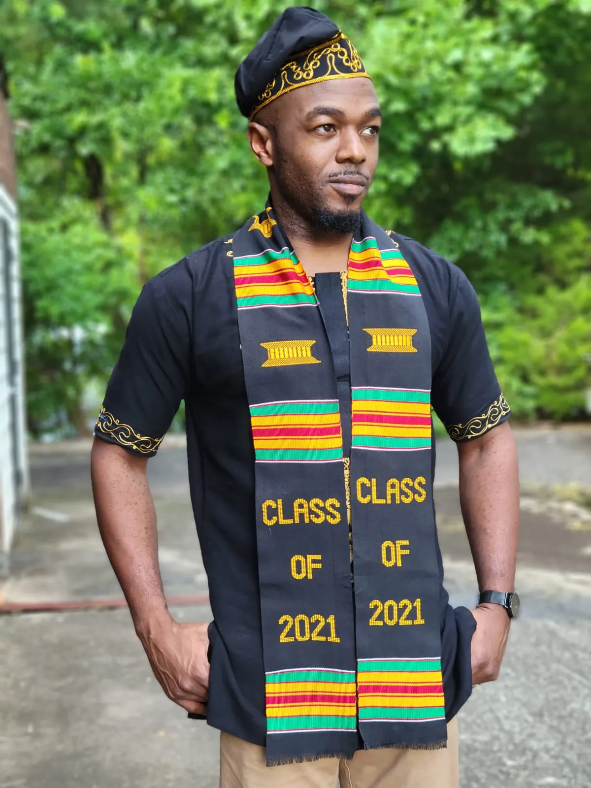 Class of 2021 Graduation Kente Sash Scarf-DPS2021