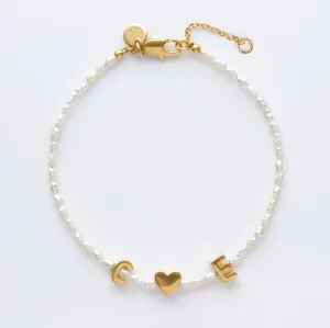 Custom Made Personalised Pearl Bracelet