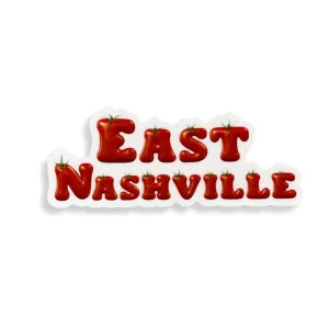 East Nashville Tomato Text Sticker