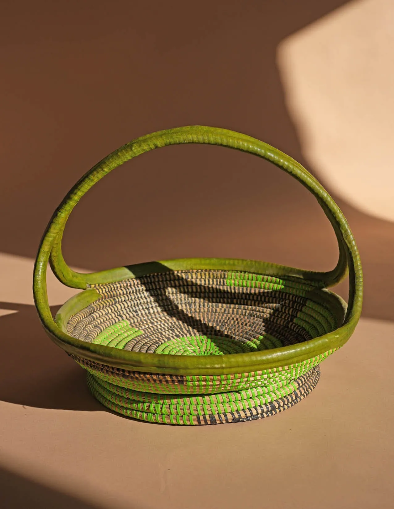 Erikah Woven   Leather Fruit Baskets