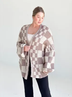 First Move Oversized Cardi - Cappuccino