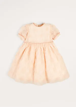 Floral Detail Party Dress In Pink (2-10yrs)