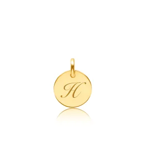 Gold Script Initial Circle