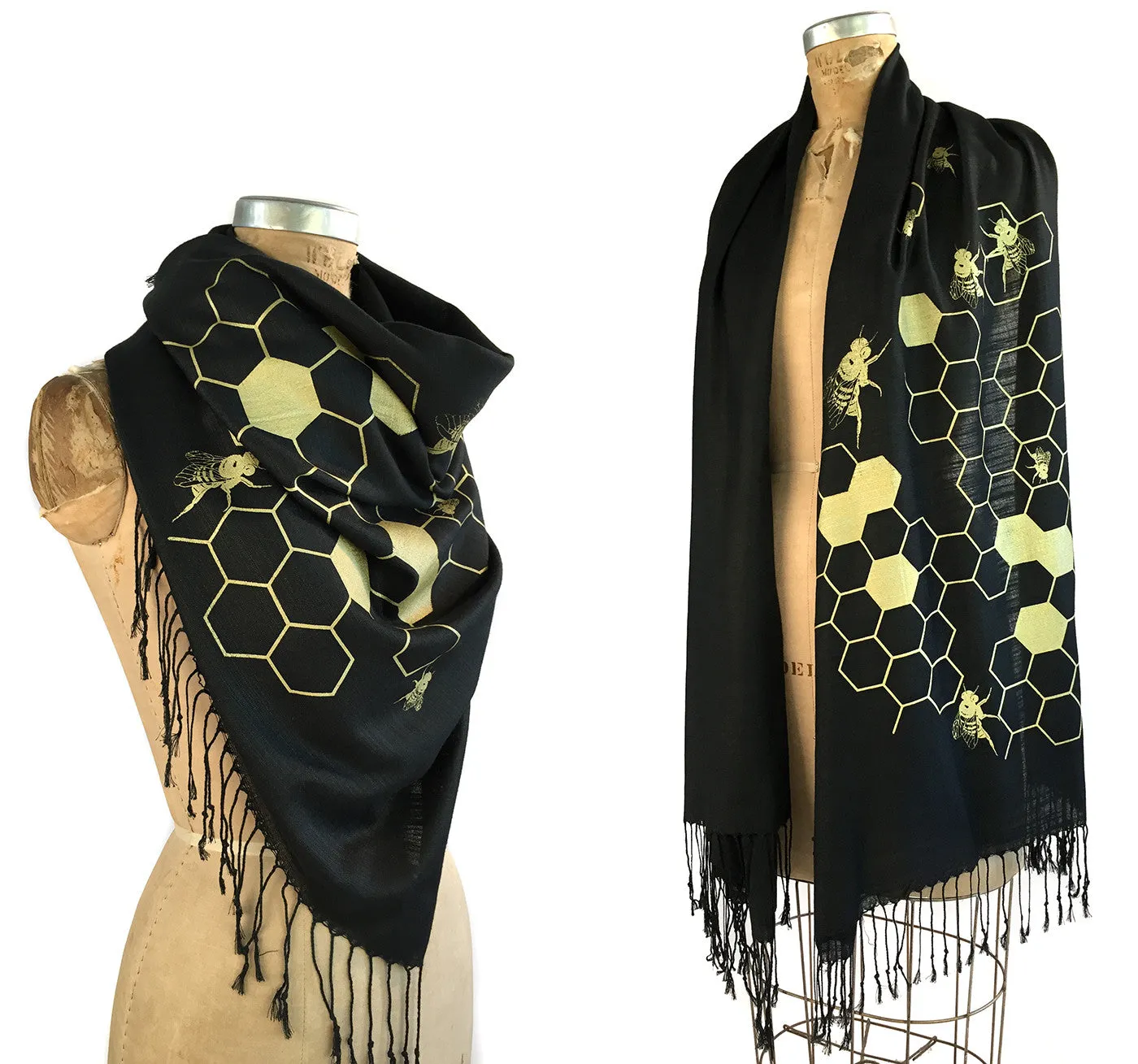 Honey Bee Scarf. "Oh Honey!" Pashmina