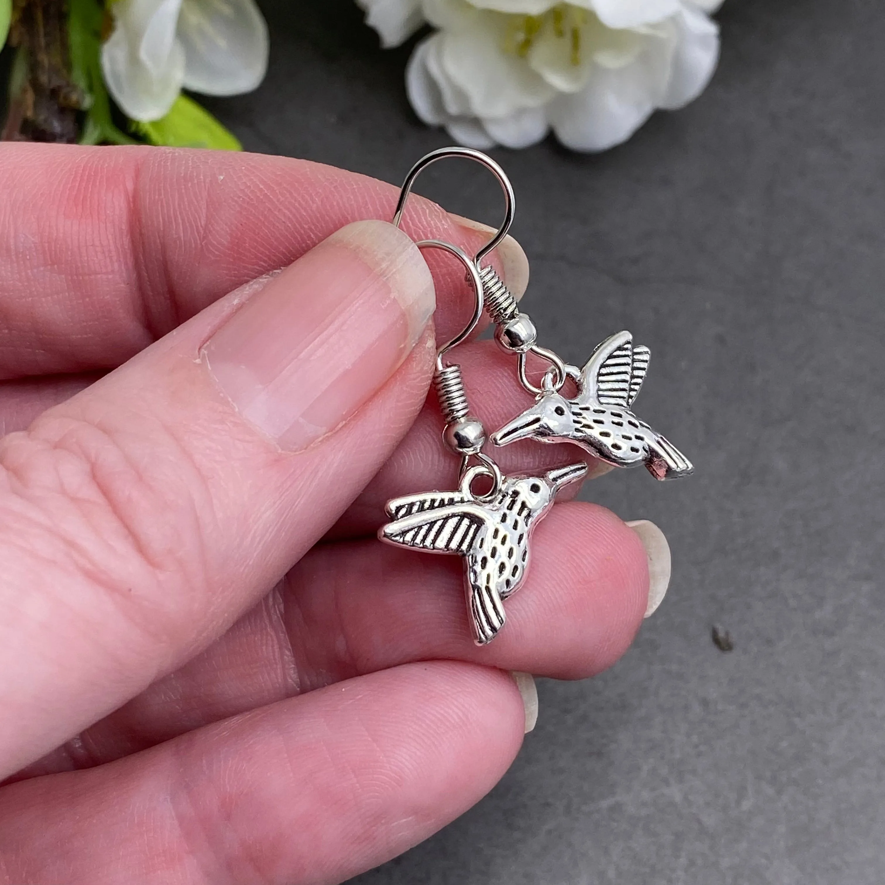 Hummingbird Charm Earrings