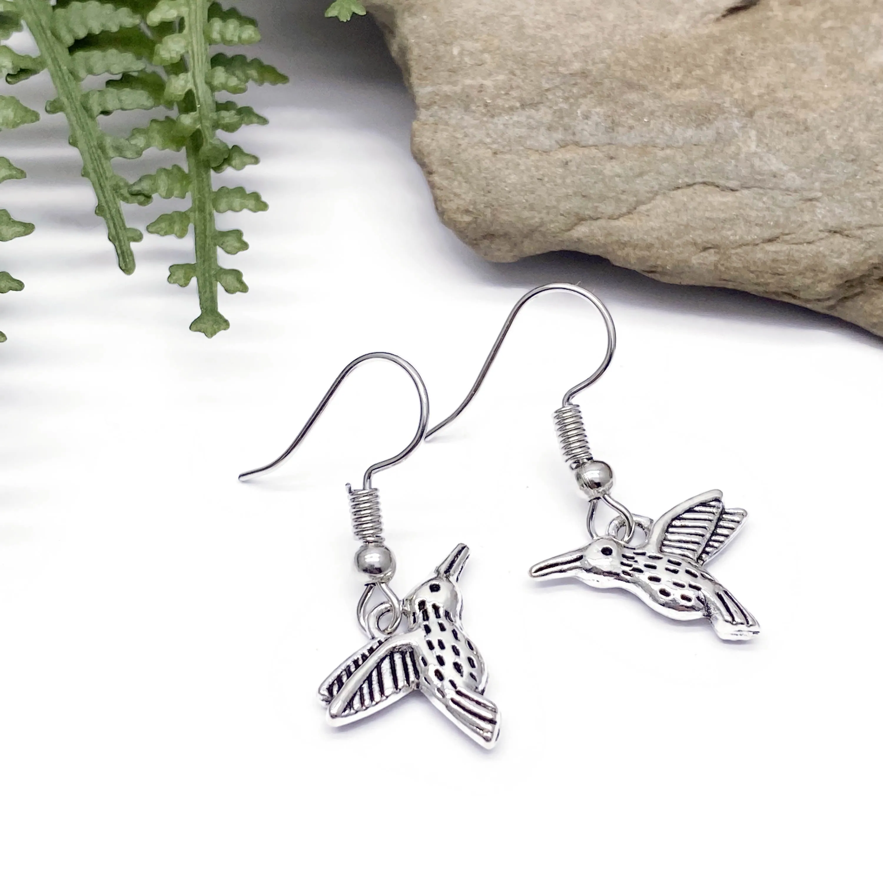 Hummingbird Charm Earrings