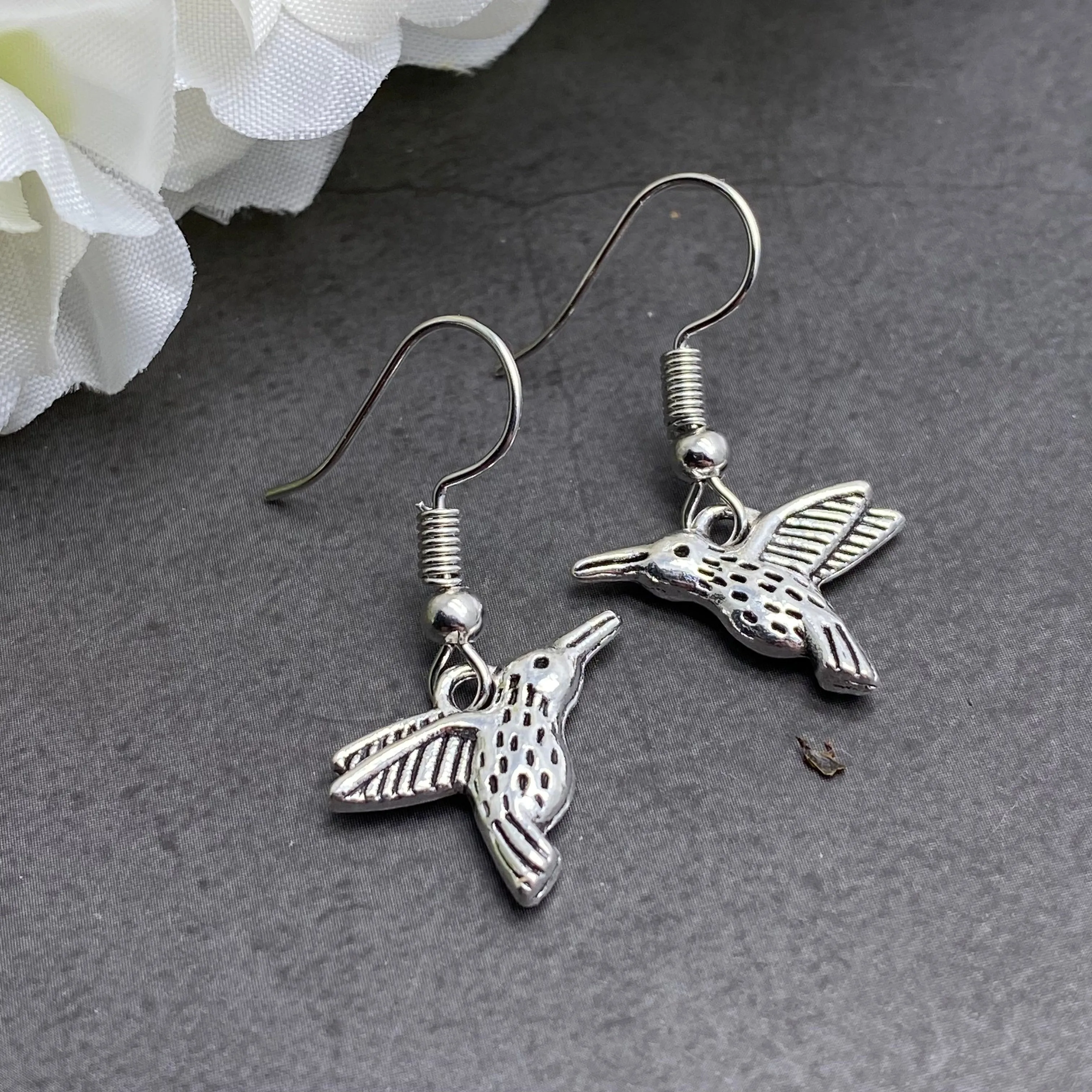 Hummingbird Charm Earrings