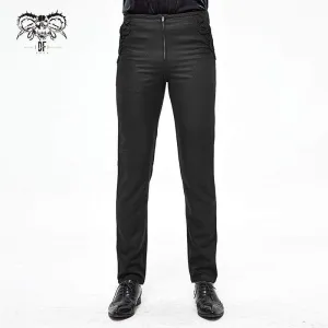 Men's Gothic Front Zip Suit Pants