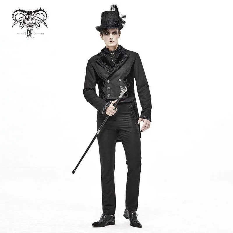 Men's Gothic Front Zip Suit Pants