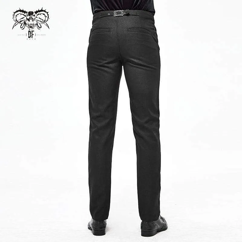 Men's Gothic Front Zip Suit Pants