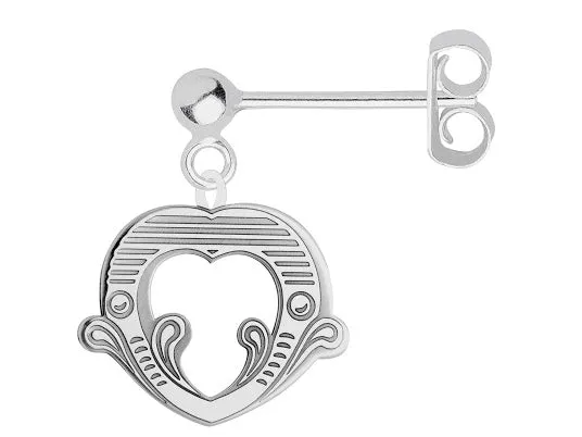 Ocean Heart Single Earring