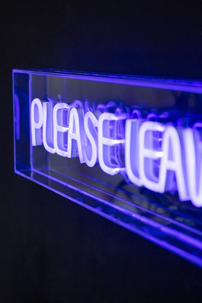 Please Leave By 9pm Neon Lightbox