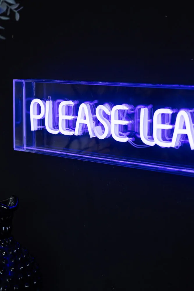 Please Leave By 9pm Neon Lightbox