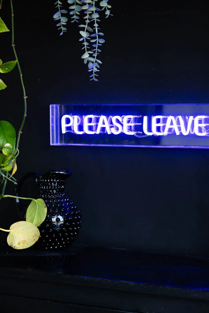 Please Leave By 9pm Neon Lightbox