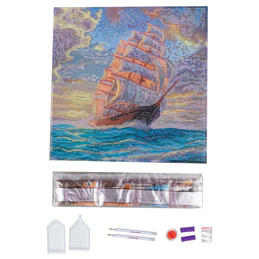 "Courageous Voyage" by Thomas Kinkade Crystal Art Kit 30x30cm