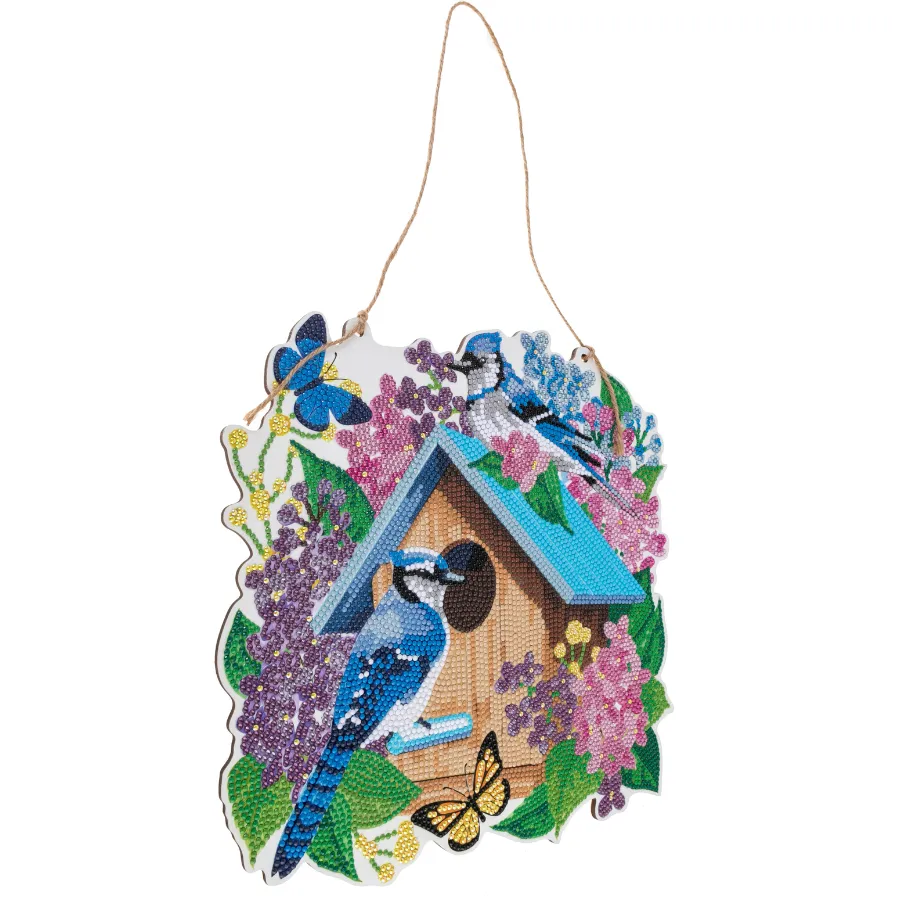 "Spring" Crystal Art Wooden Hanging Decoration