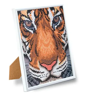 "Tiger Face" Crystal Art Framed Kit 21x25cm