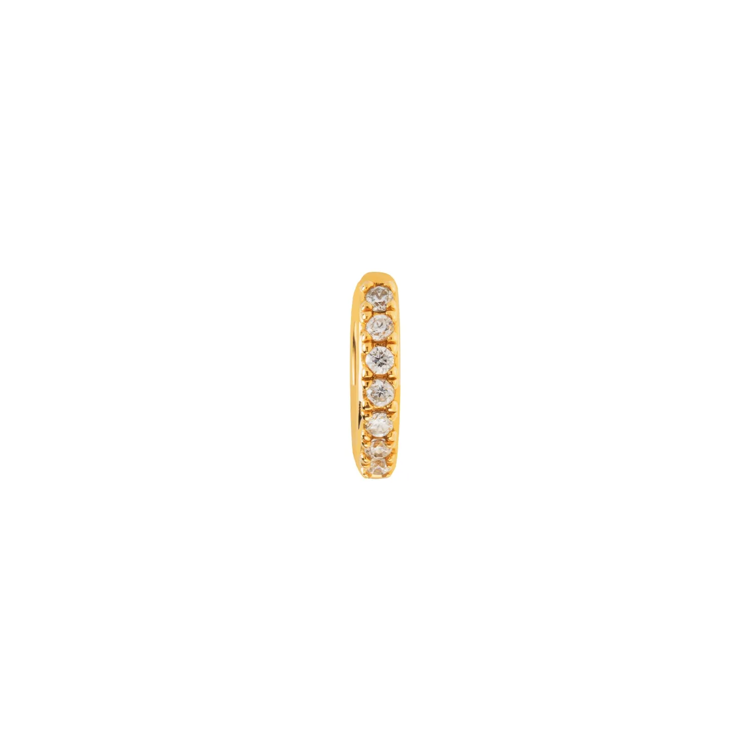 (Single) Pave Huggie Hoop