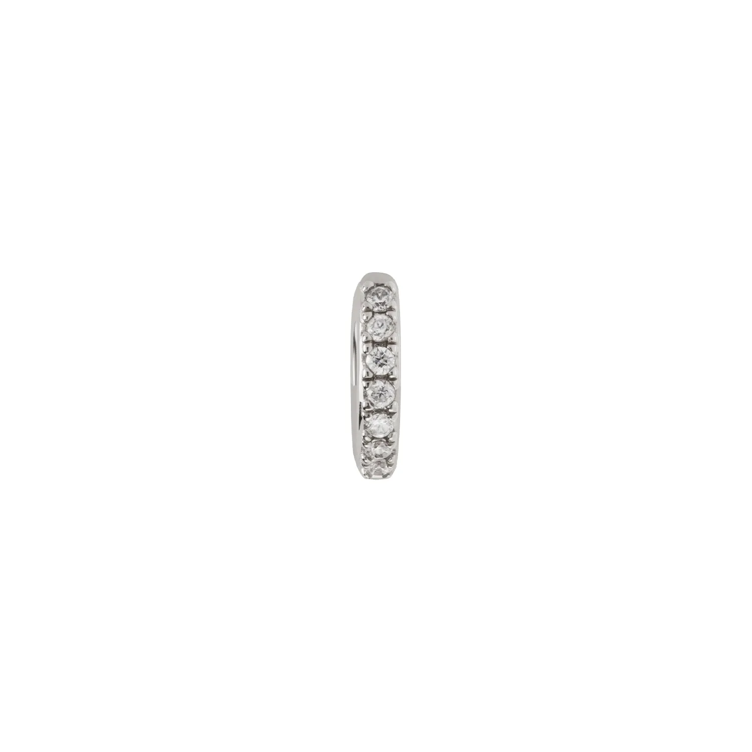 (Single) Pave Huggie Hoop