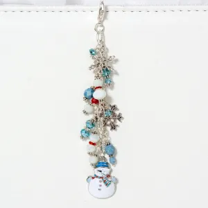 Snowman Planner Charm with Snowflake Charms and Crystal Dangle