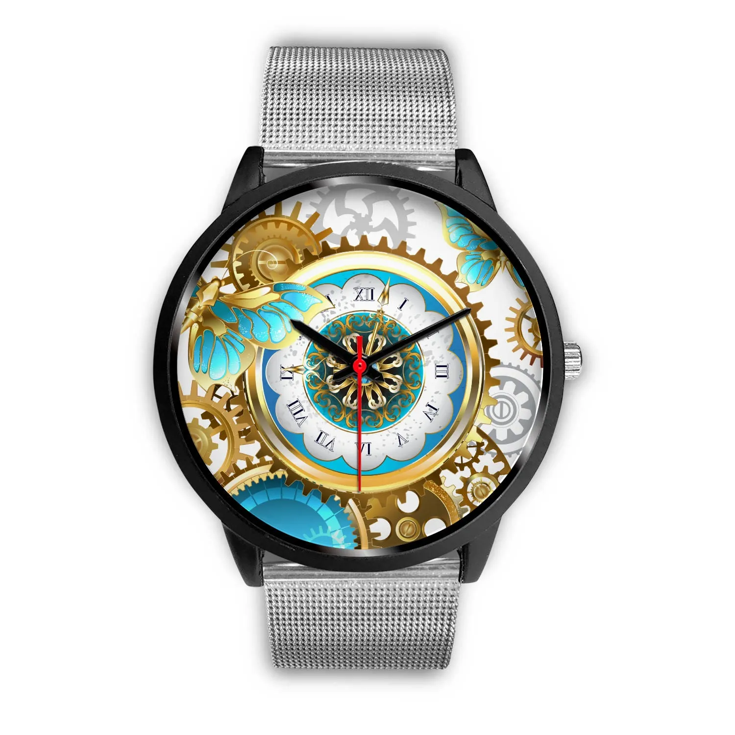 Steampunk gears & Butterfly watch