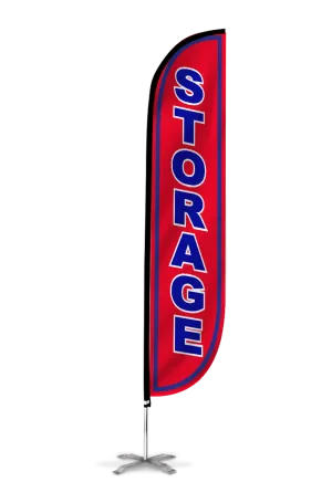 Storage Feather Flag Red